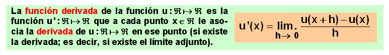 01 Función derivada de una función