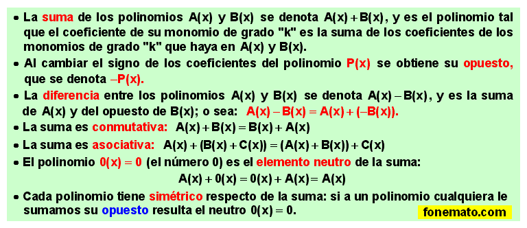 02 Suma de polinomios