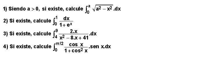 03.07 Cuatro ejercicios con cambio de variable