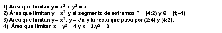 04.15 Cuatro ejercicios (Parábolas eje horizontal)