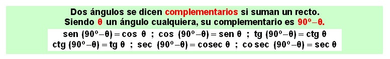 06 Razones trigonométricas de ángulos complementarios