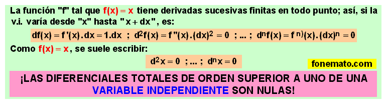 08 Diferenciales totales de orden superior de una variable independiente