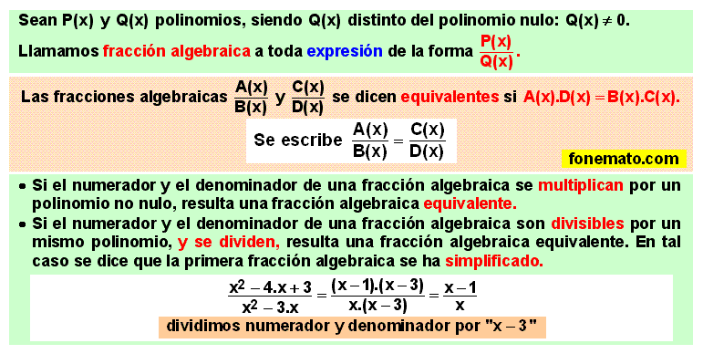 09 Fracciones algebraicas