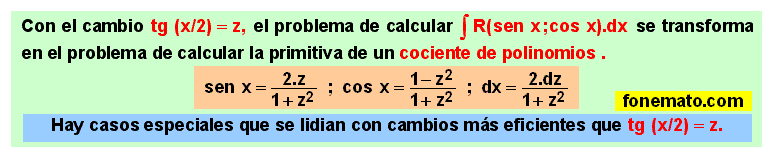 10 Primitivas de funciones racionales del seno y el coseno