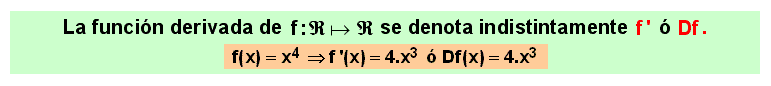 10 Otra notación para la función derivada