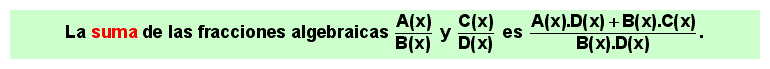 10 Suma de fracciones algebraicas