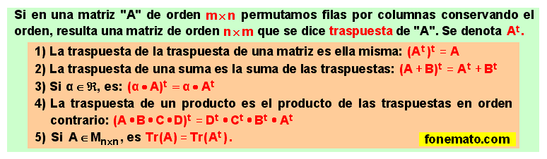 11 Traspuesta de una matriz