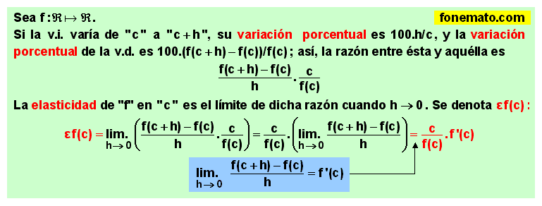 13 Elasticidad de una función en un punto