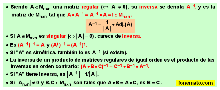 21 Matriz inversa de una matriz cuadrada